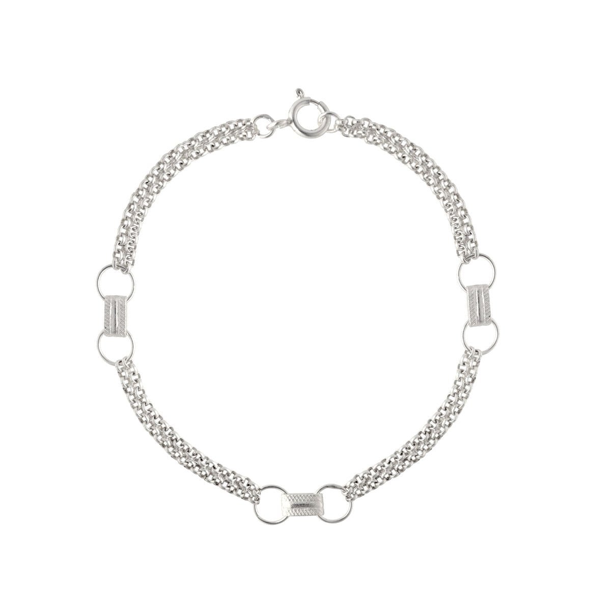 Pulsera Madame Sophie en plata (19 cm) - Gold Store Premium