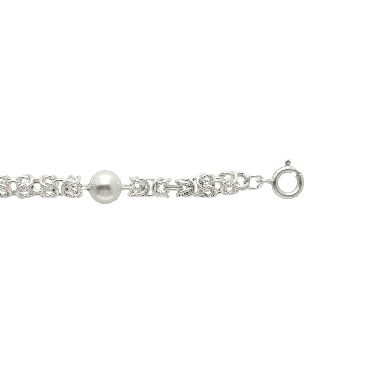Pulsera Madame Virolina en plata con esferas (20cm) - Gold Store Premium