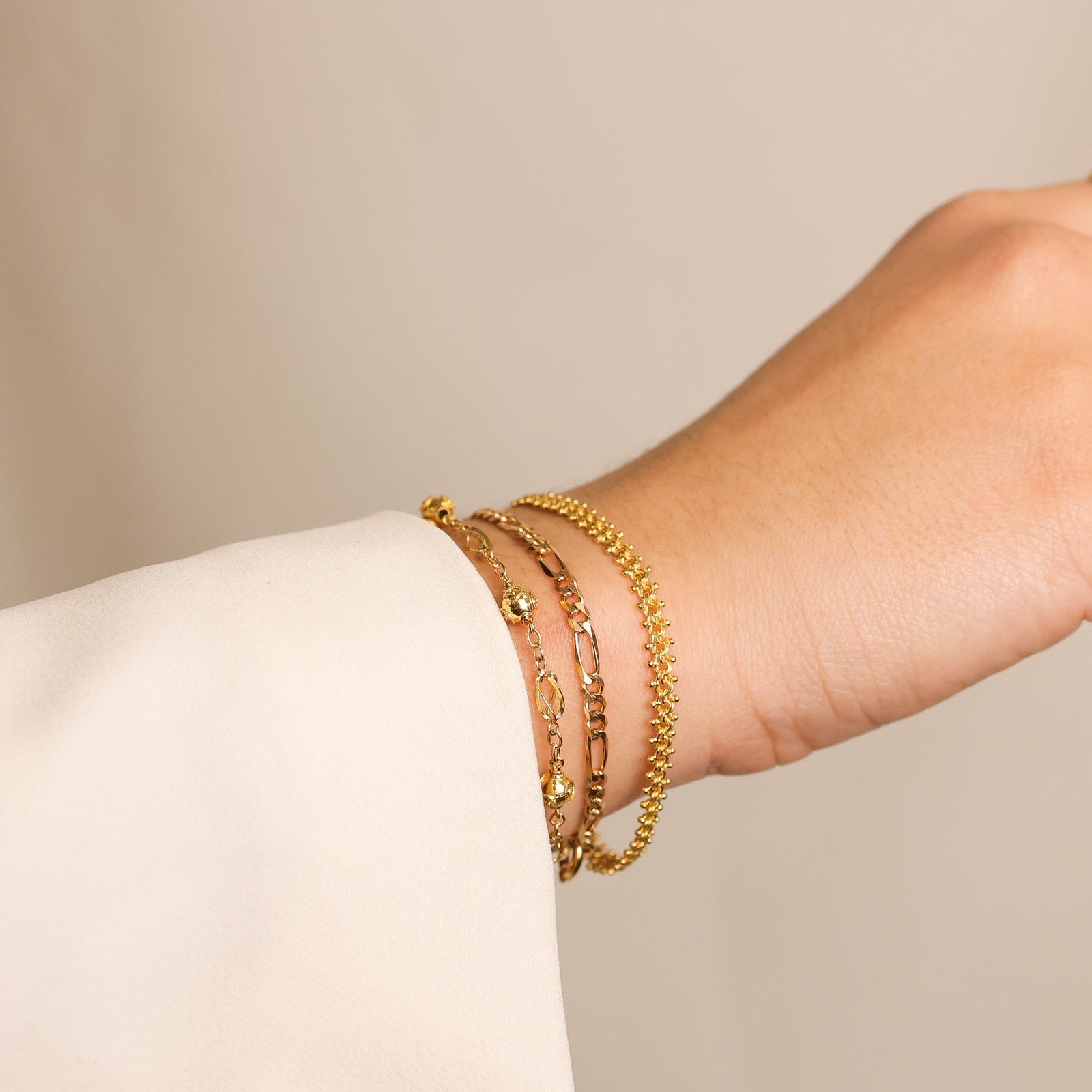 Pulseira Malha 3x1 em Ouro 19kl (15cm) - Loja do Ouro