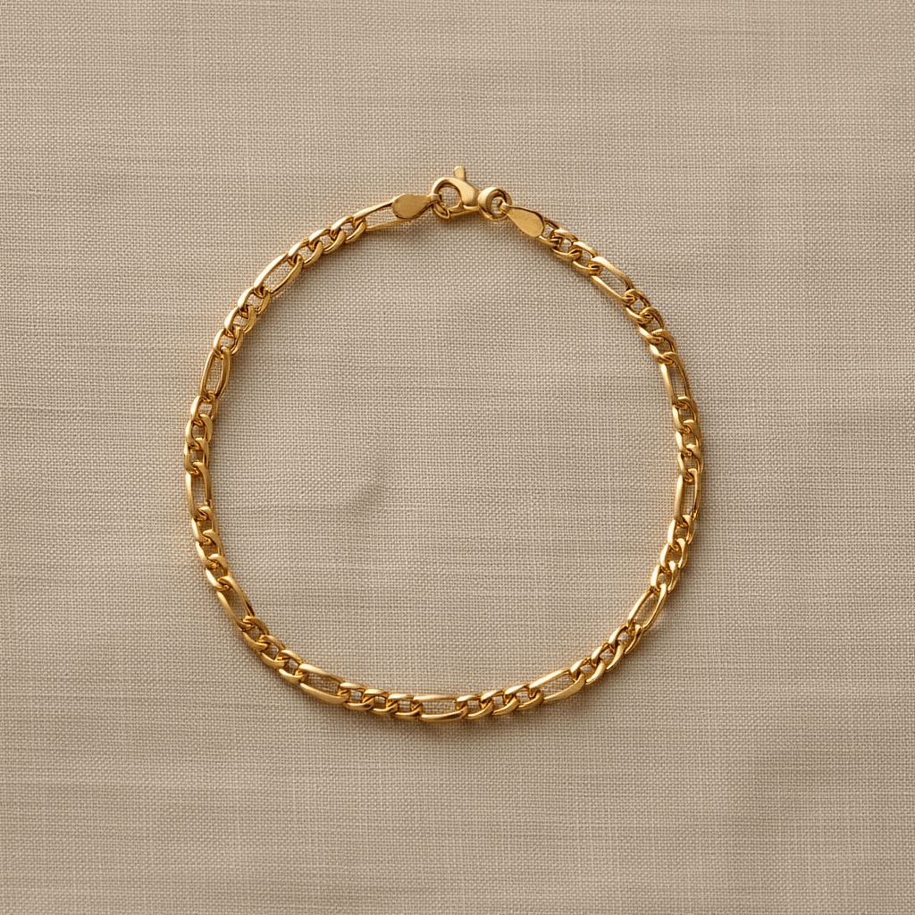 Pulseira Malha 3x1 em Ouro 19kl (16.5cm) - Loja do Ouro
