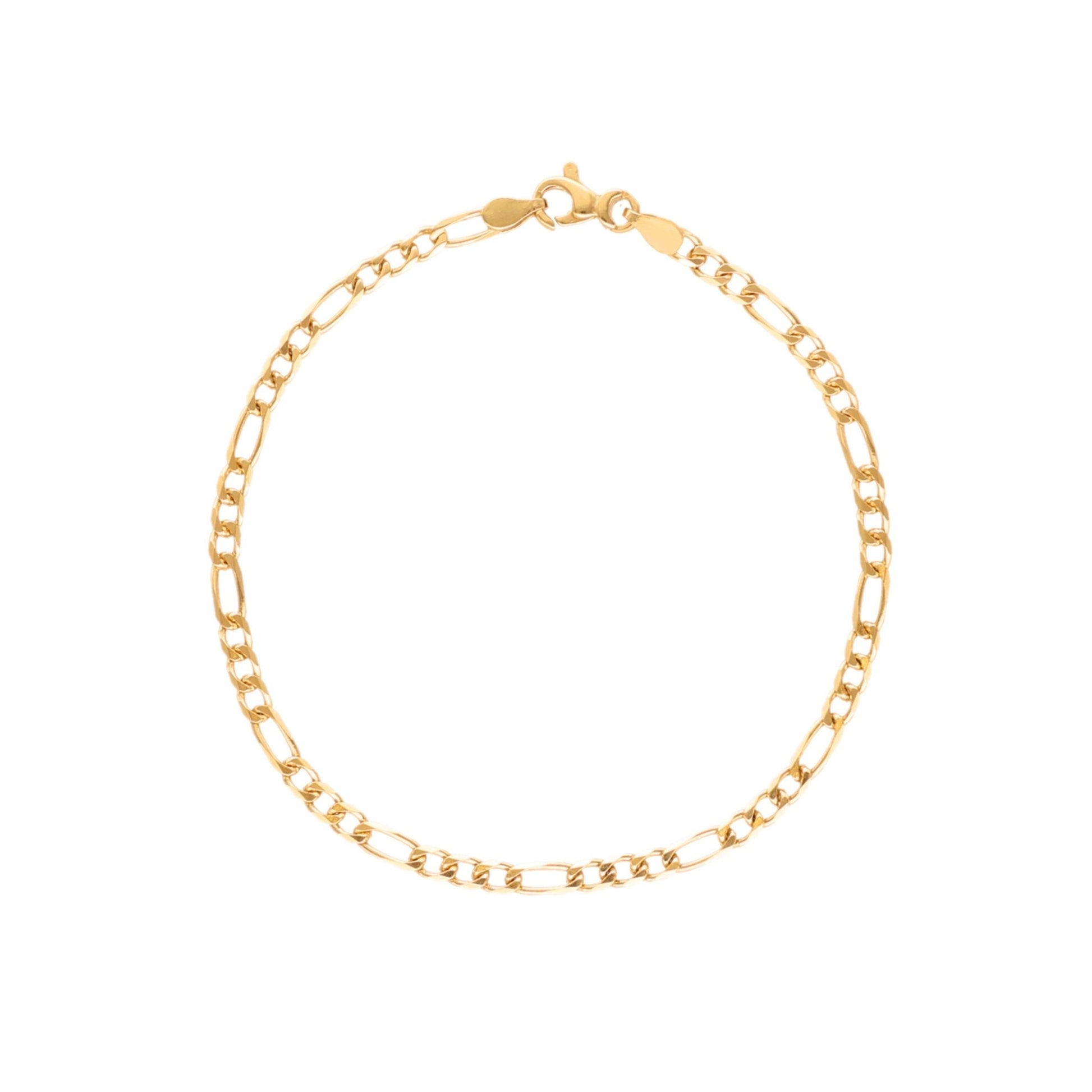 Pulseira Malha 3x1 em Ouro 19kl (16.5cm) - Loja do Ouro