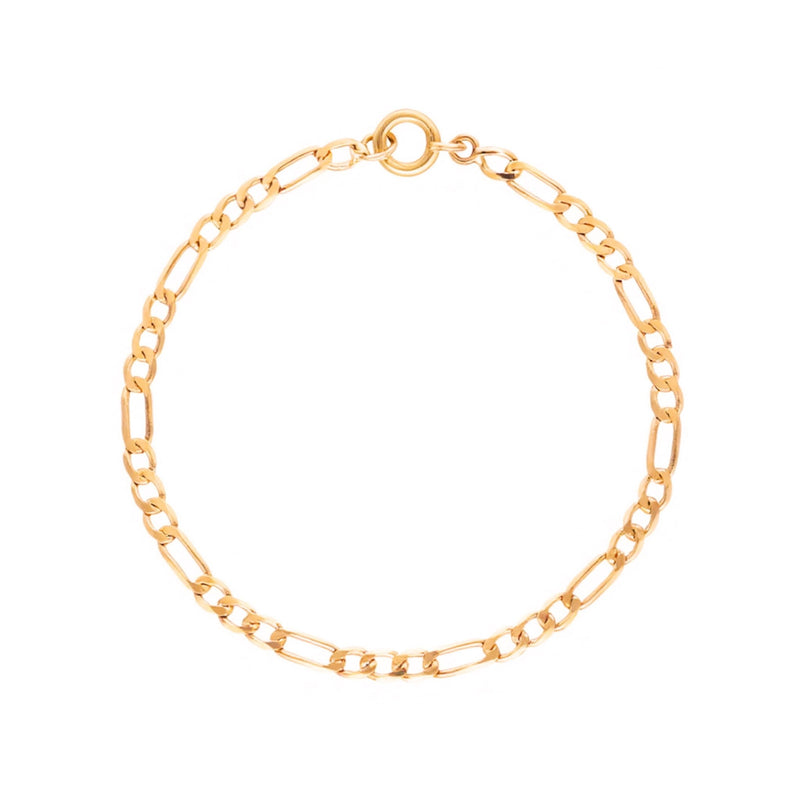 Pulseira Malha 3x1 em Ouro 19kl (18cm) - Loja do Ouro