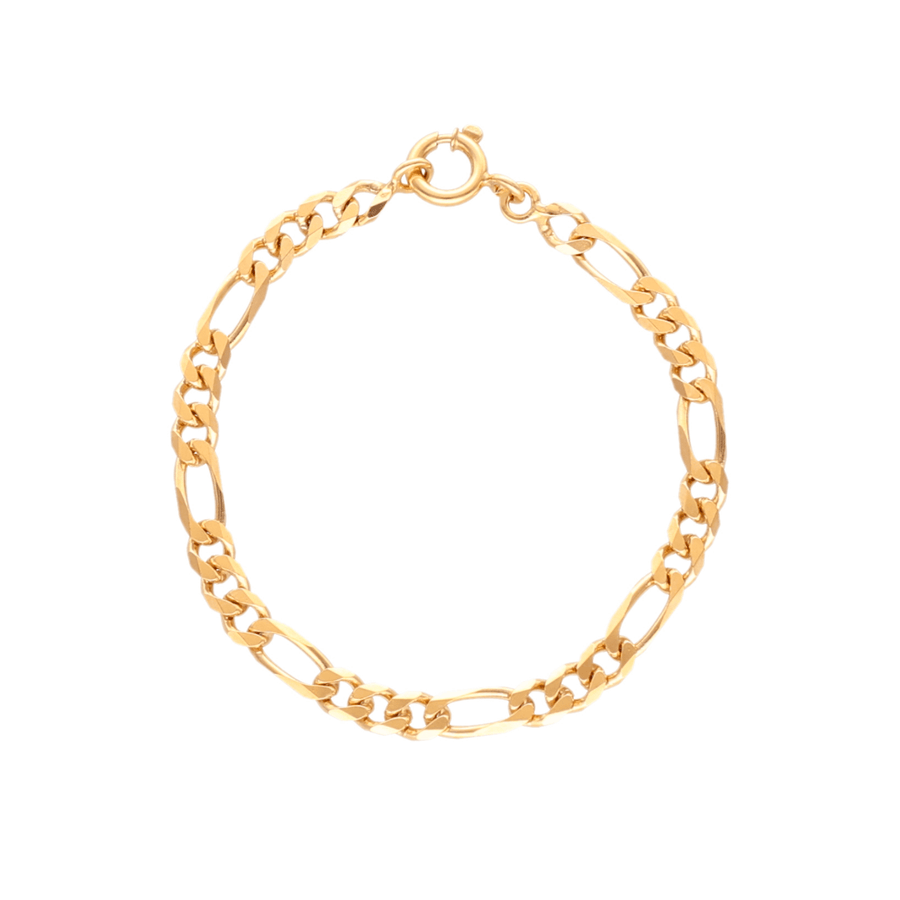 Pulseira Malha 3x1 em Ouro 19kl (18cm) - Loja do Ouro