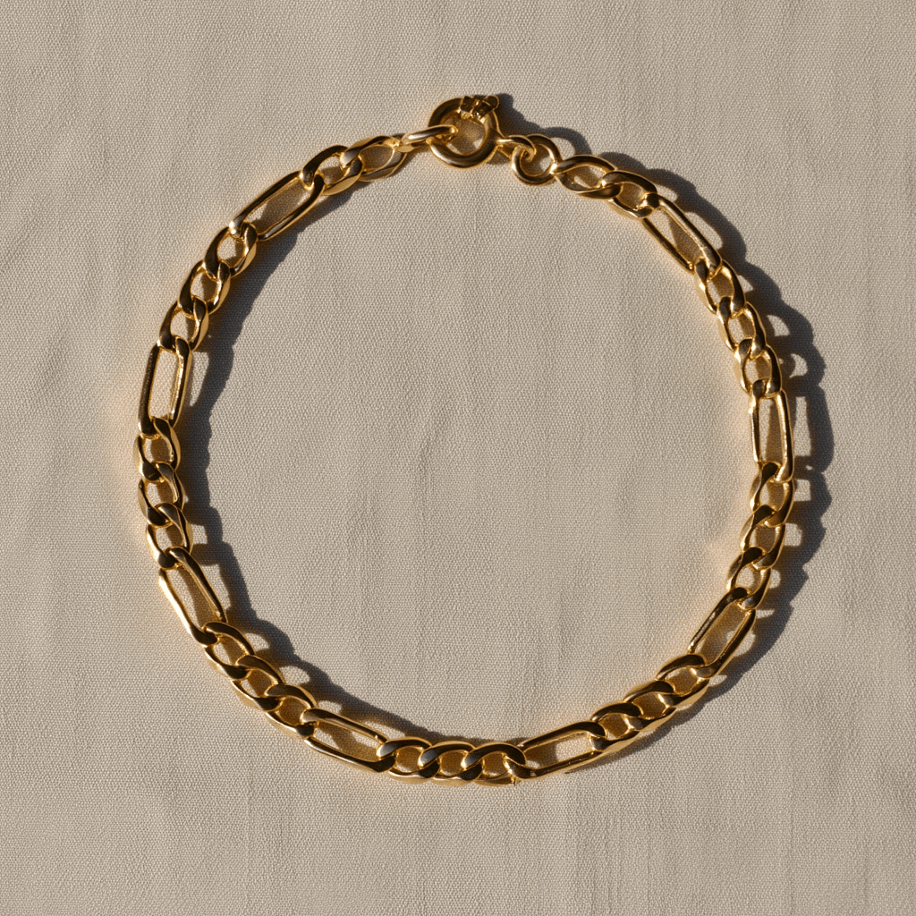 Pulseira Malha 3x1 em Ouro 19kl (19.5cm) - Loja do Ouro