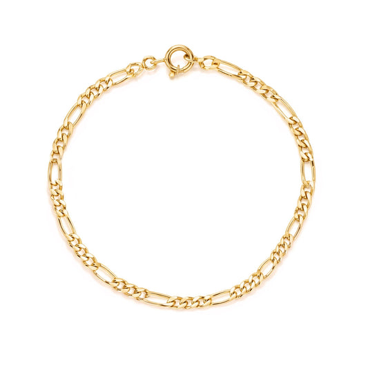Pulseira Malha 3x1 em Ouro 19kl (19.5cm) - Loja do Ouro