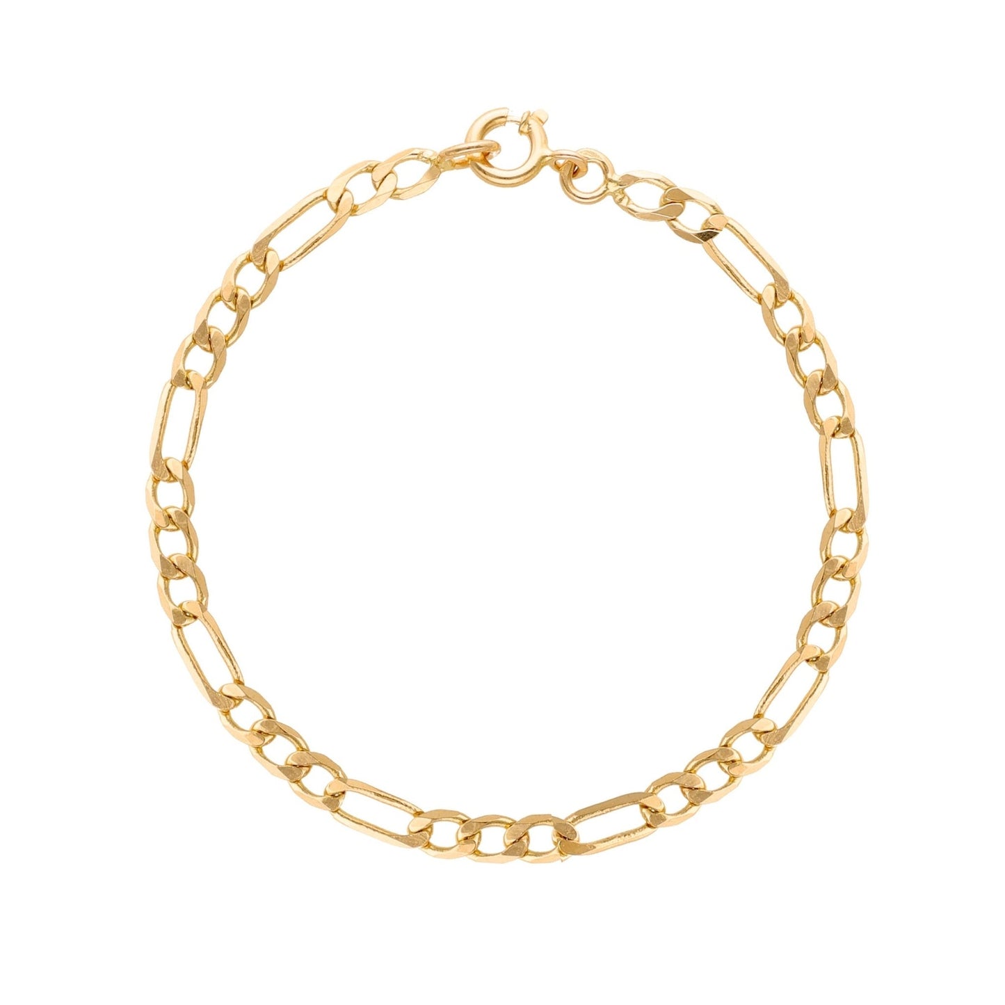 Pulseira Malha 3x1 em Ouro 19kl (19.5cm) - Loja do Ouro
