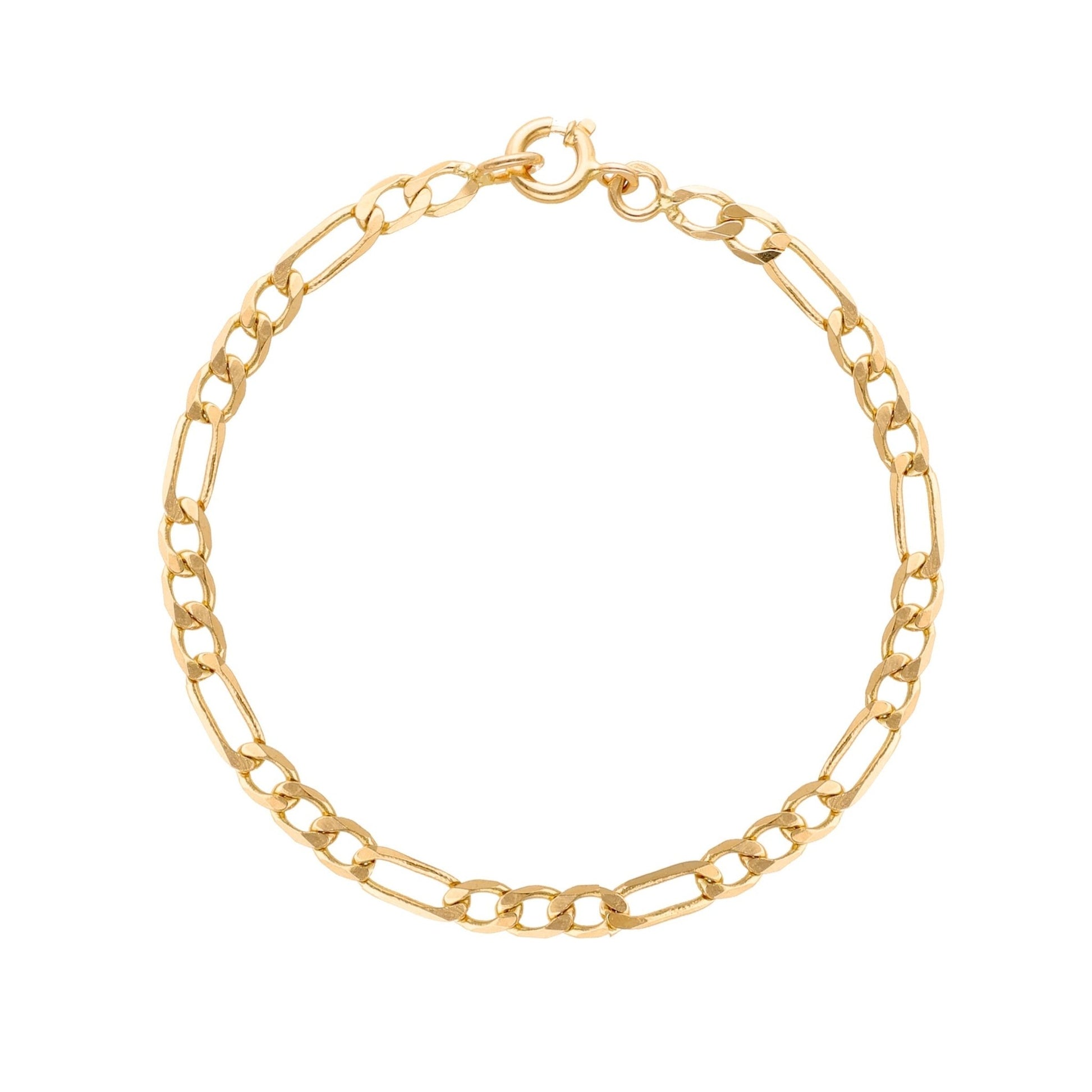 Pulseira Malha 3x1 em Ouro 19kl (19.5cm) - Loja do Ouro