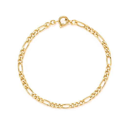 Pulseira Malha 3x1 em Ouro 19kl (20.5cm) - Loja do Ouro
