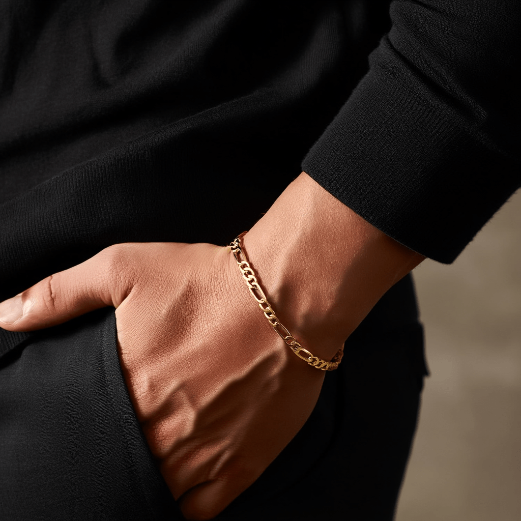 Pulseira Malha 3x1 em Ouro 19kl (20cm) - Loja do Ouro