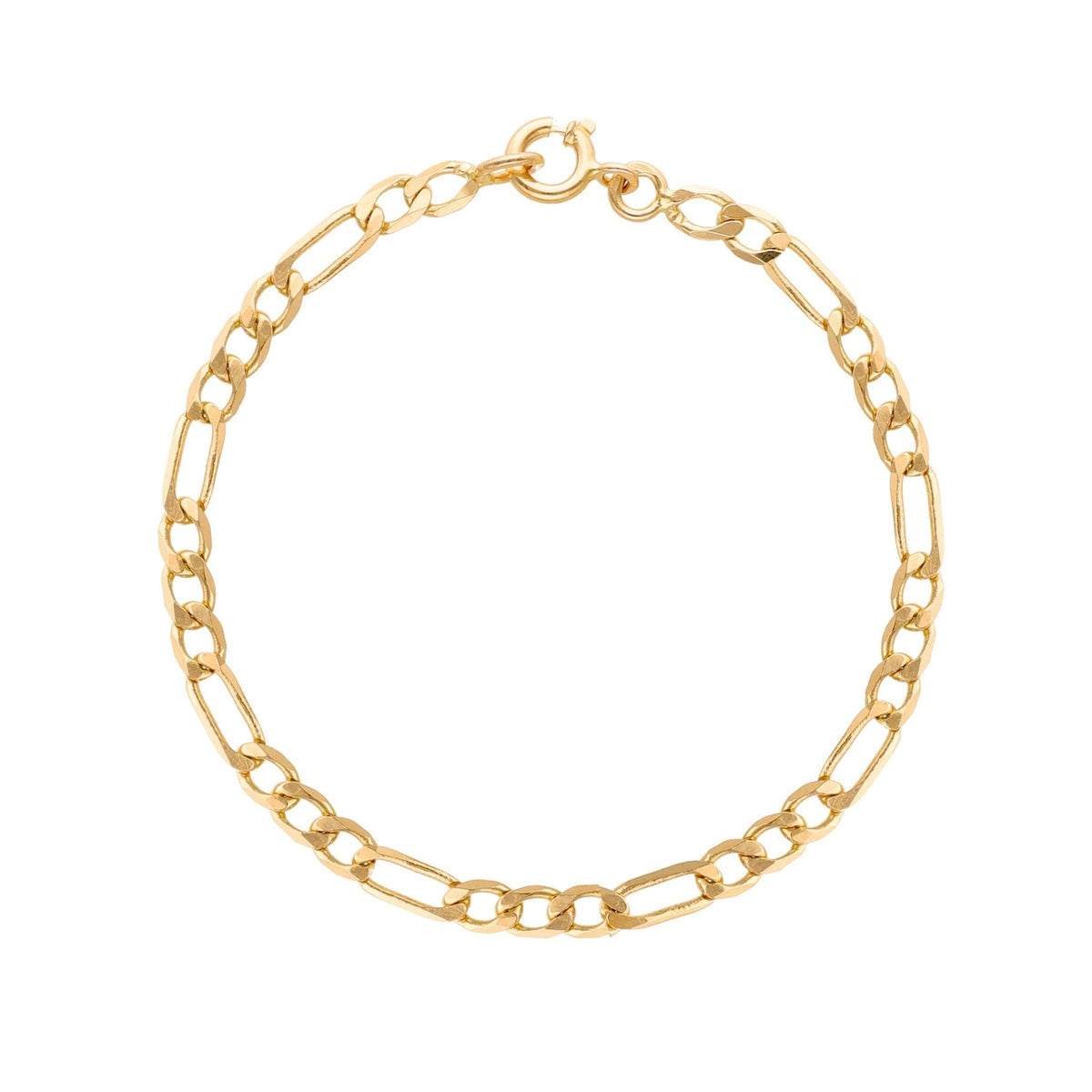 Pulsera de malla 3x1 en oro 19kl (20cm) - Gold Store Premium