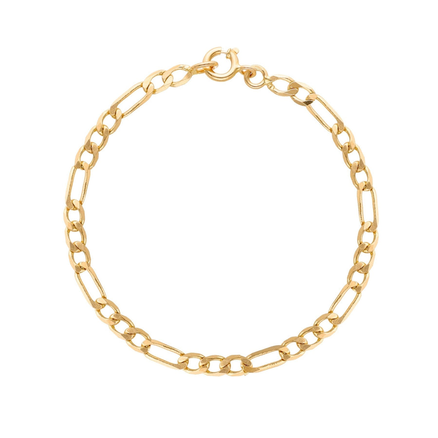 Pulsera de malla 3x1 en oro 19kl (20cm) - Gold Store Premium