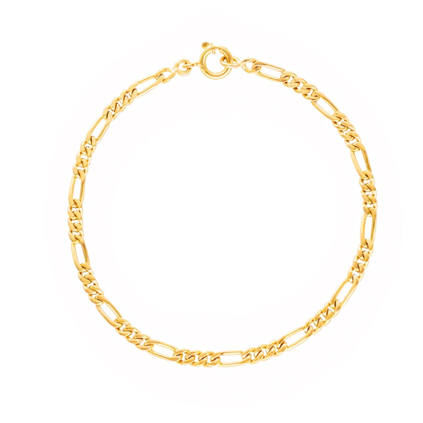 Pulseira Malha 3x1 em Ouro 19kl (20cm) - Loja do Ouro