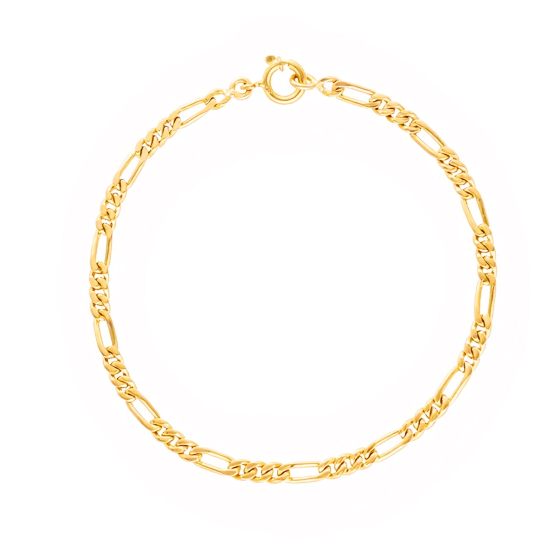 Pulseira Malha 3x1 em Ouro 19kl (20cm) - Loja do Ouro