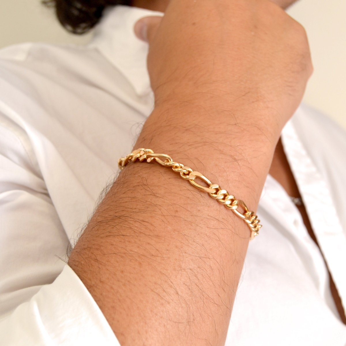 Pulseira Malha 3x1 em Ouro 19kl (22.5cm) - Loja do Ouro