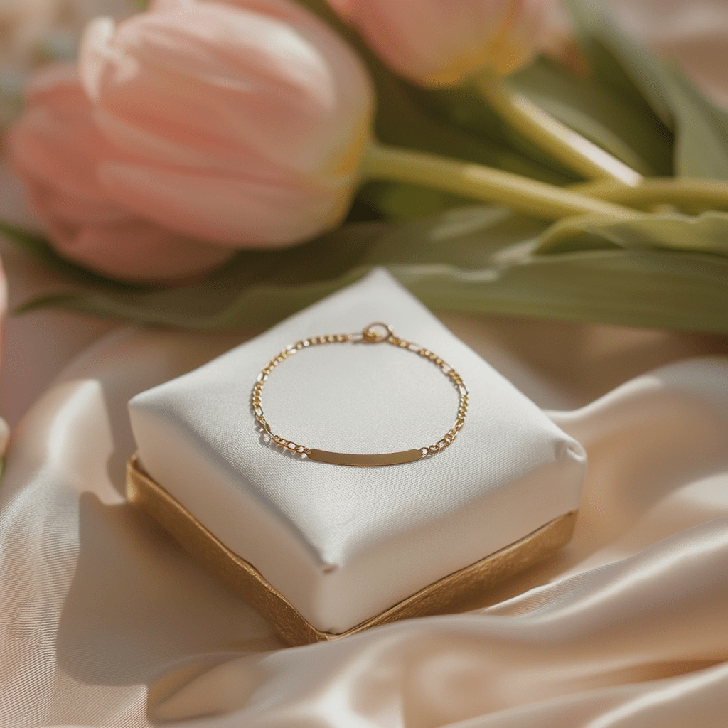 Pulseira Malha 3x1 em Ouro 19kl com Chapa - Loja do Ouro