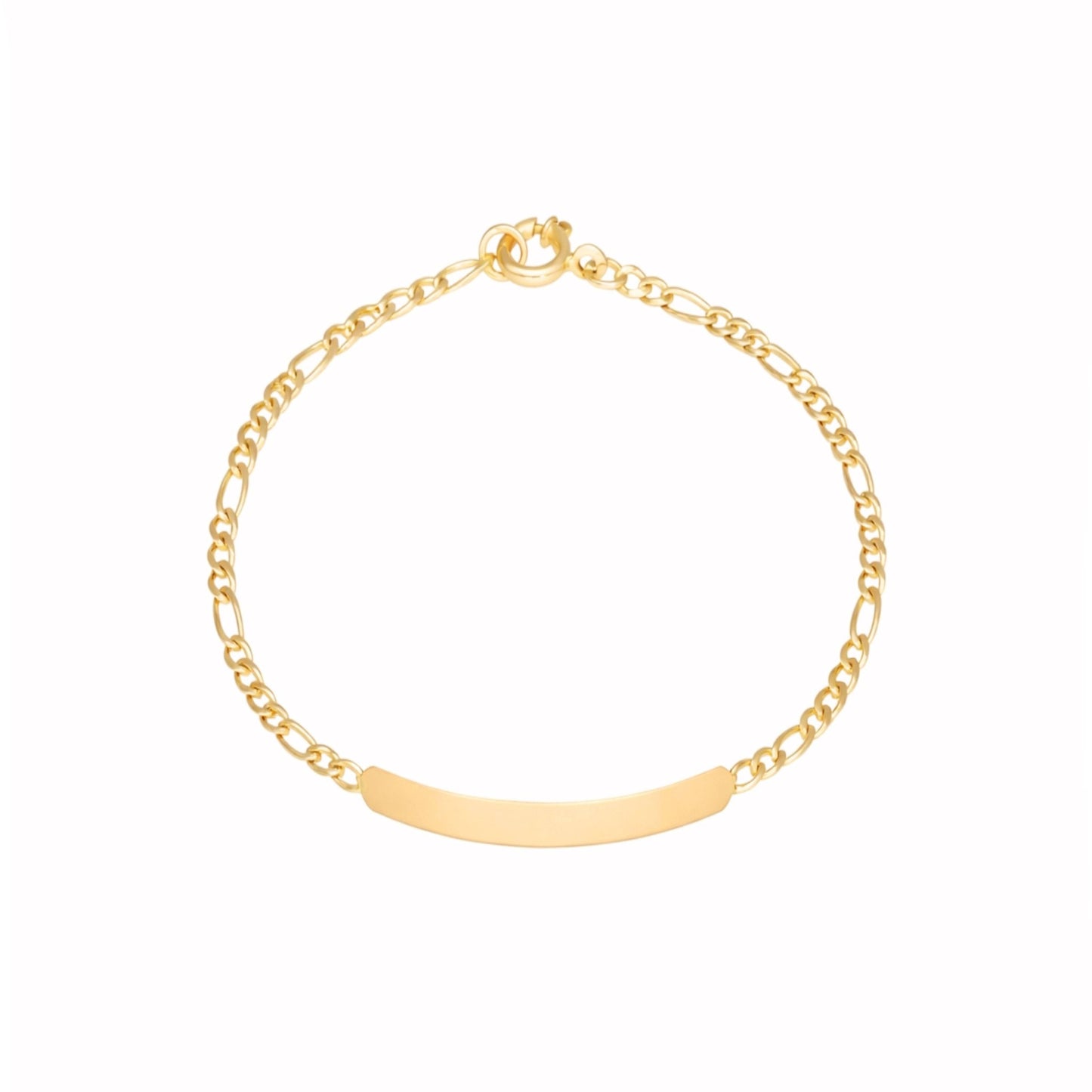 Pulseira Malha 3x1 em Ouro 19kl com Chapa - Loja do Ouro