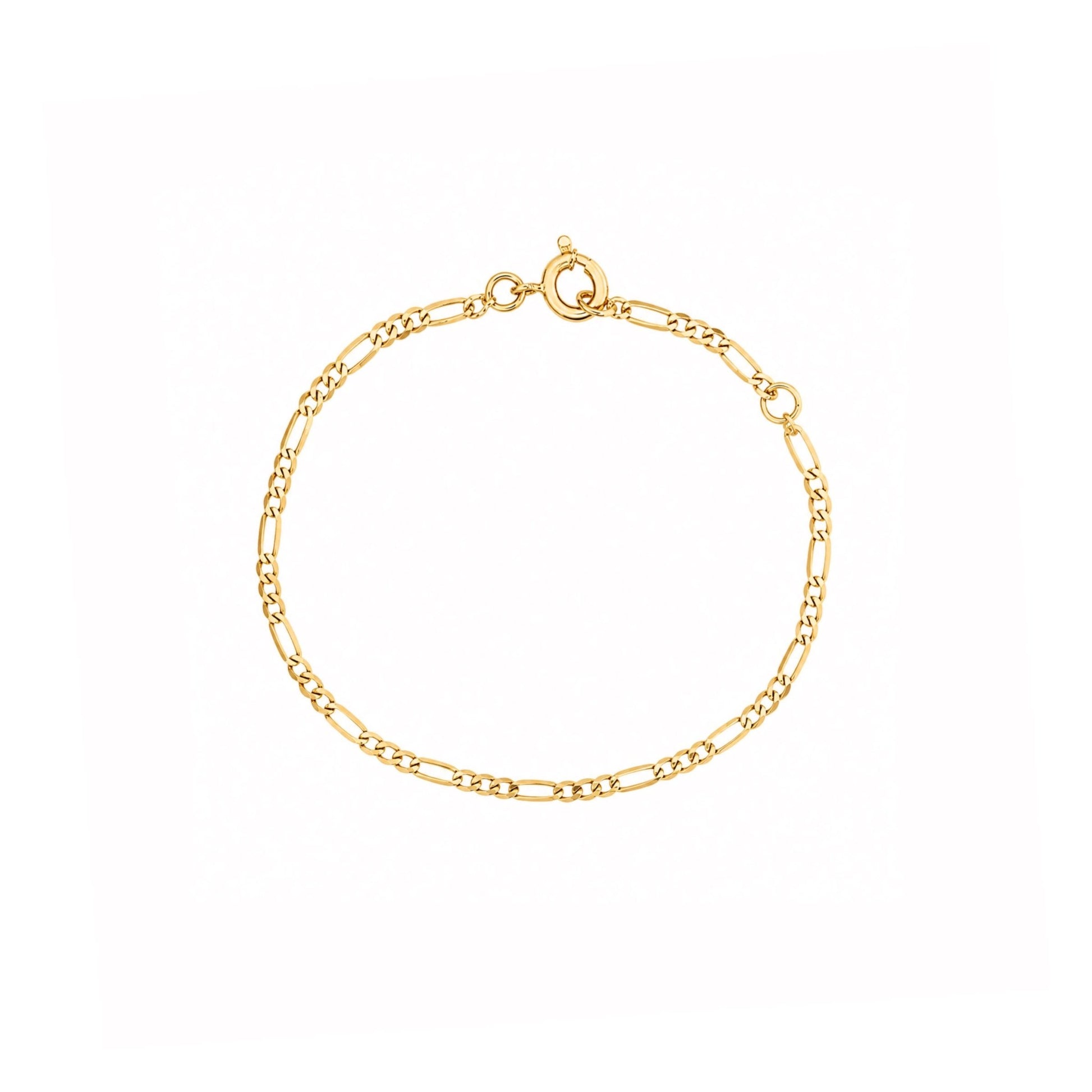 Pulseira Malha 3x1 em Ouro 19kl com Extensão (13.5cm) - Loja do Ouro