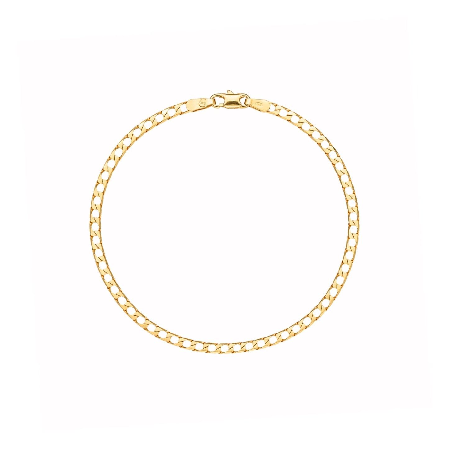Pulseira Malha Achatada em Ouro 19kl (15cm) - Loja do Ouro