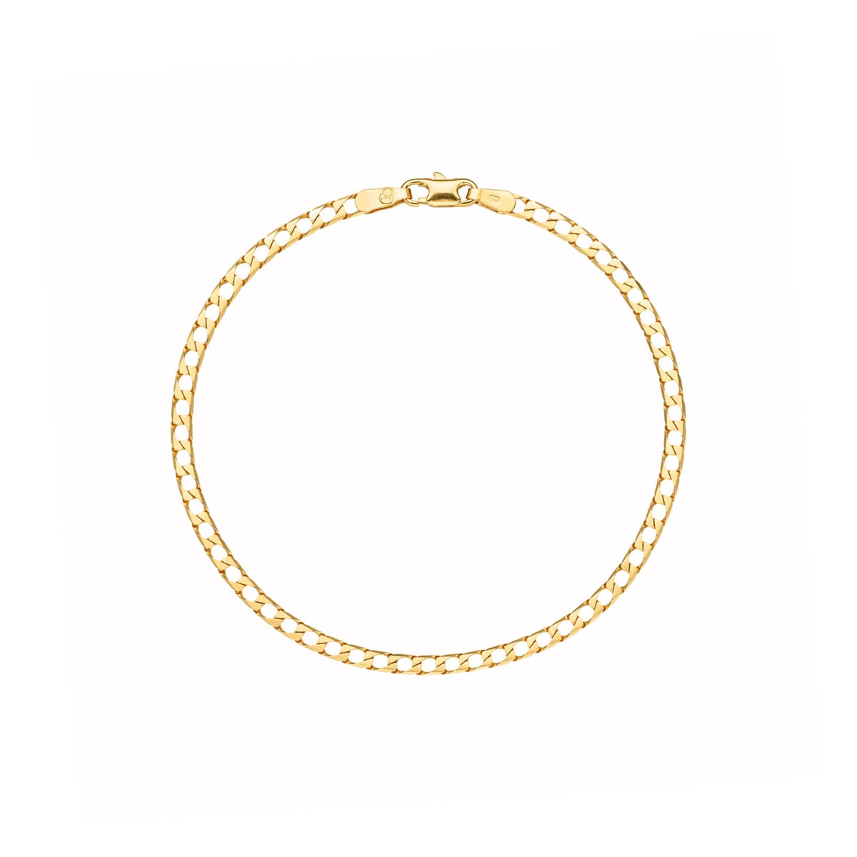 Pulseira Malha Achatada em Ouro 19kl (15cm) - Loja do Ouro