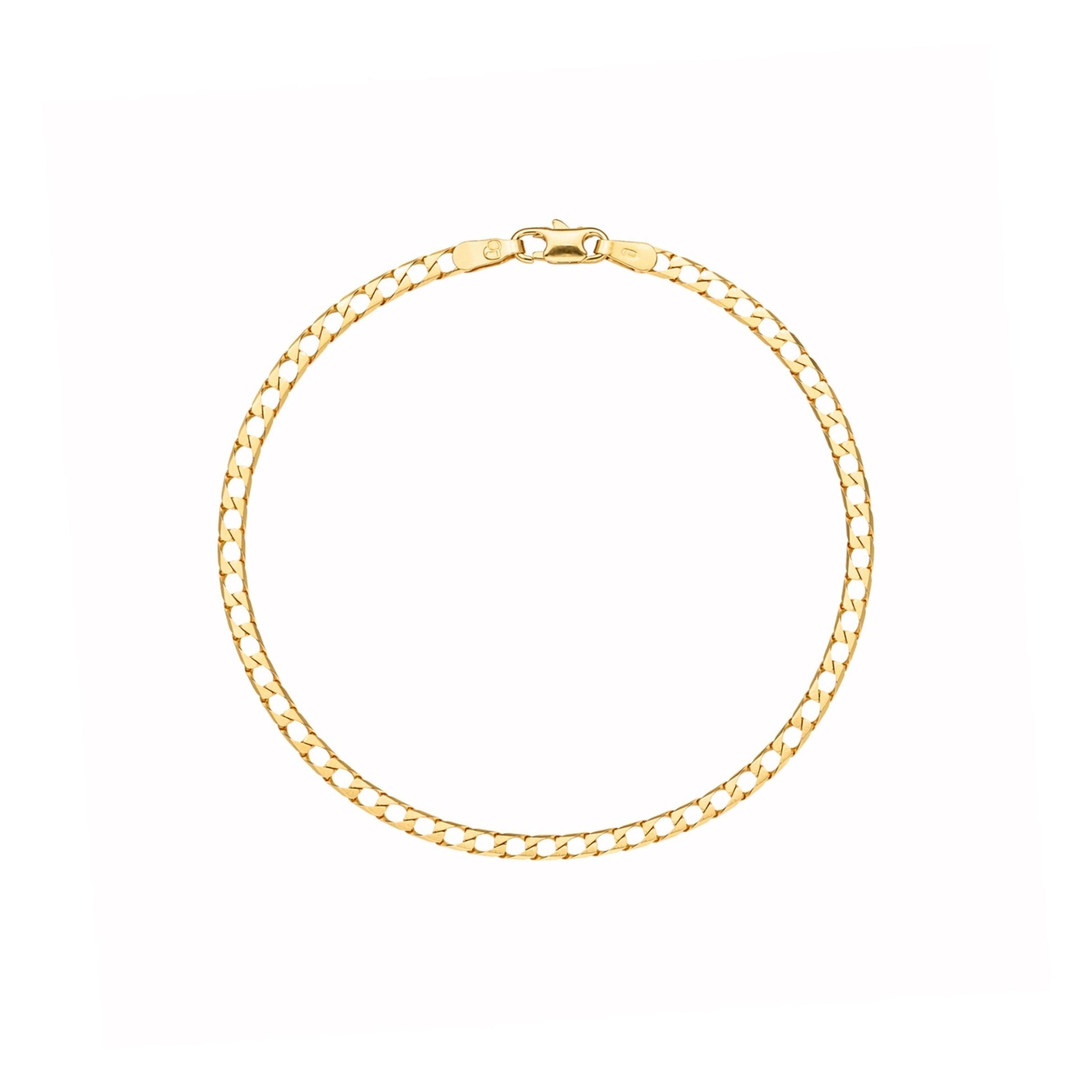 Pulseira Malha Achatada em Ouro 19kl (15cm) - Loja do Ouro