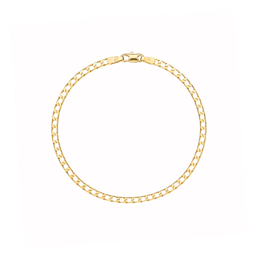 Pulseira Malha Achatada em Ouro 19kl (15cm) - Loja do Ouro