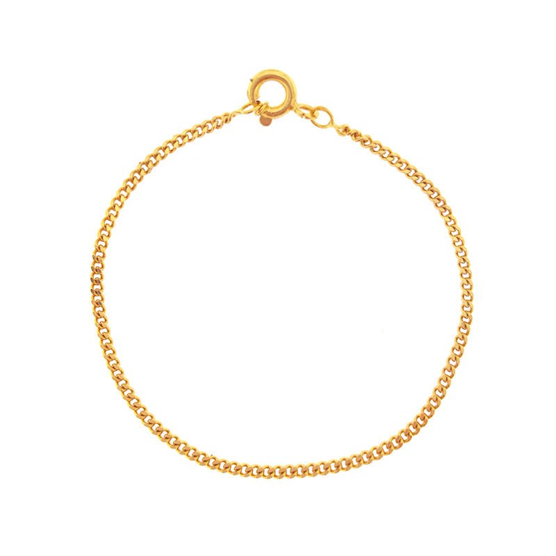 Pulseira Malha Barbela em Ouro (16cm) - Loja do Ouro