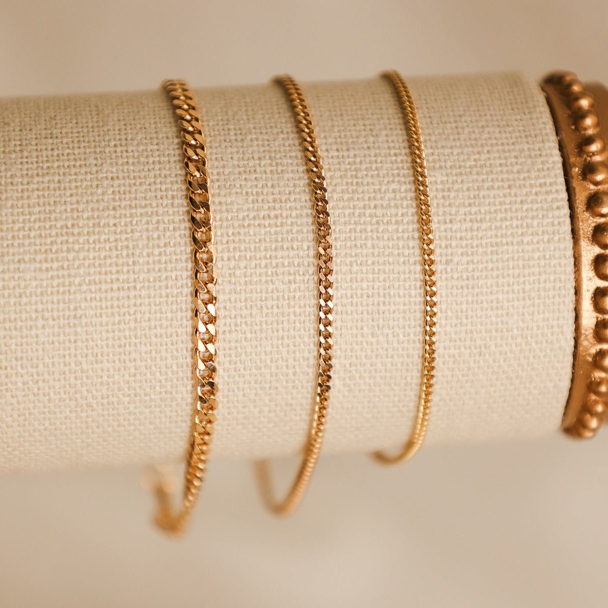 Pulseira Malha Barbela em Ouro 19kl (14cm) - Loja do Ouro