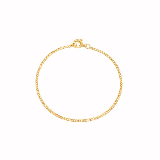 Pulseira Malha Barbela em Ouro 19kl (14cm) - Loja do Ouro