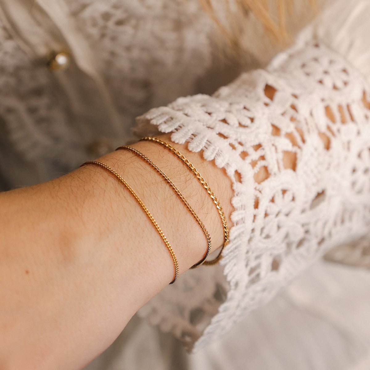 Pulseira Malha Barbela em Ouro 19kl (15.7cm) - Loja do Ouro