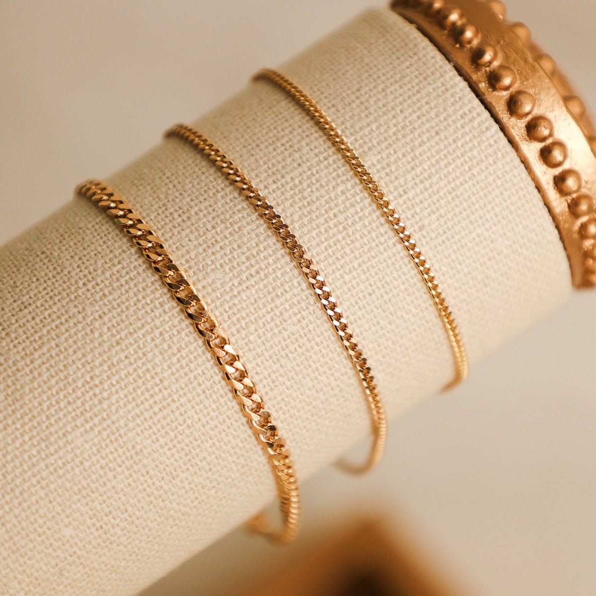 Pulseira Malha Barbela em Ouro 19kl (15cm) - Loja do Ouro