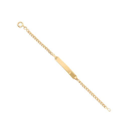 Pulseira Malha Barbela em Ouro 19kl com Chapa (13cm) - Loja do Ouro