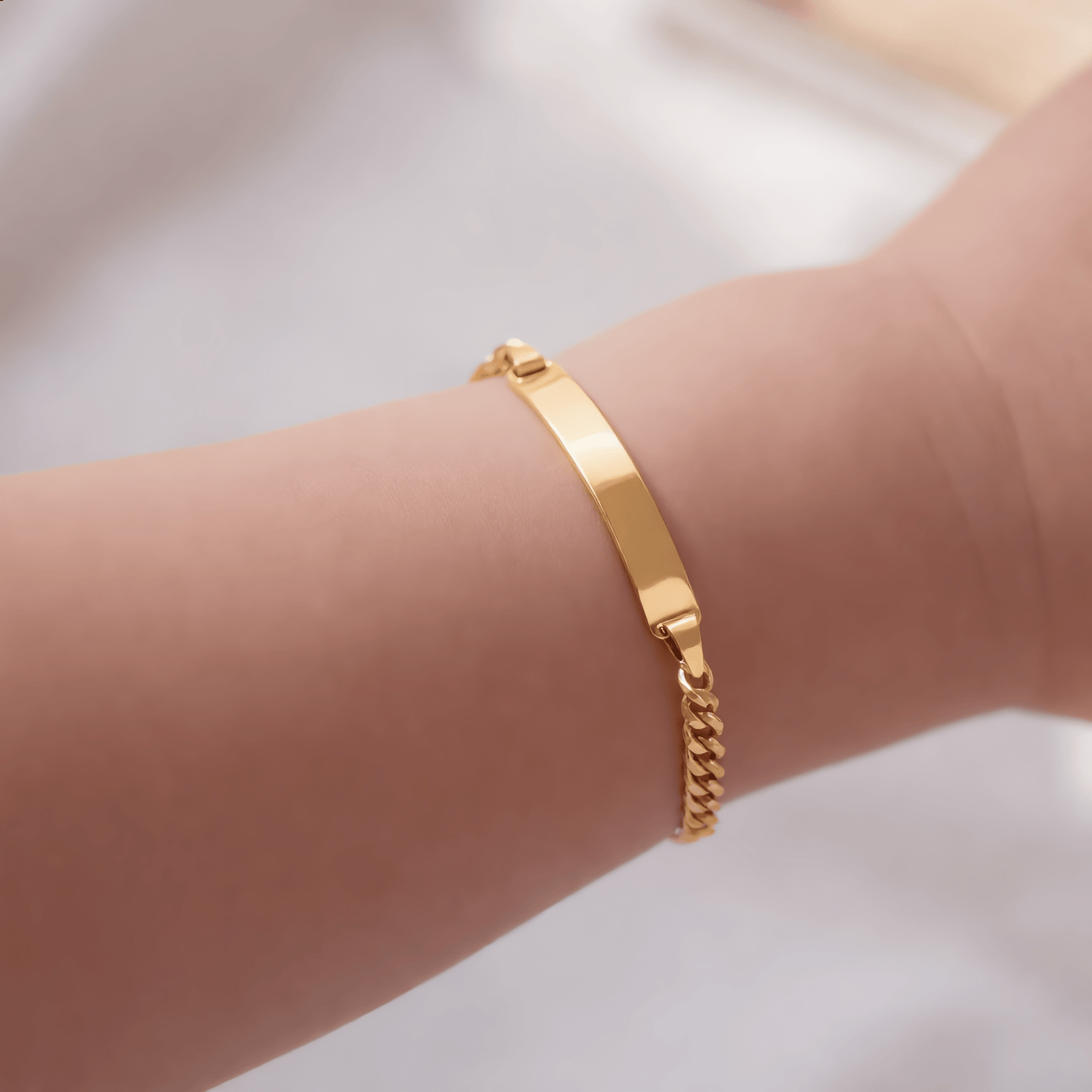 Pulseira Malha Barbela em Ouro 19kl com Chapa (13cm) - Loja do Ouro