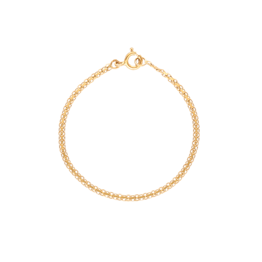 Pulseira Malha Batida em Ouro 19kl (12cm) - Loja do Ouro
