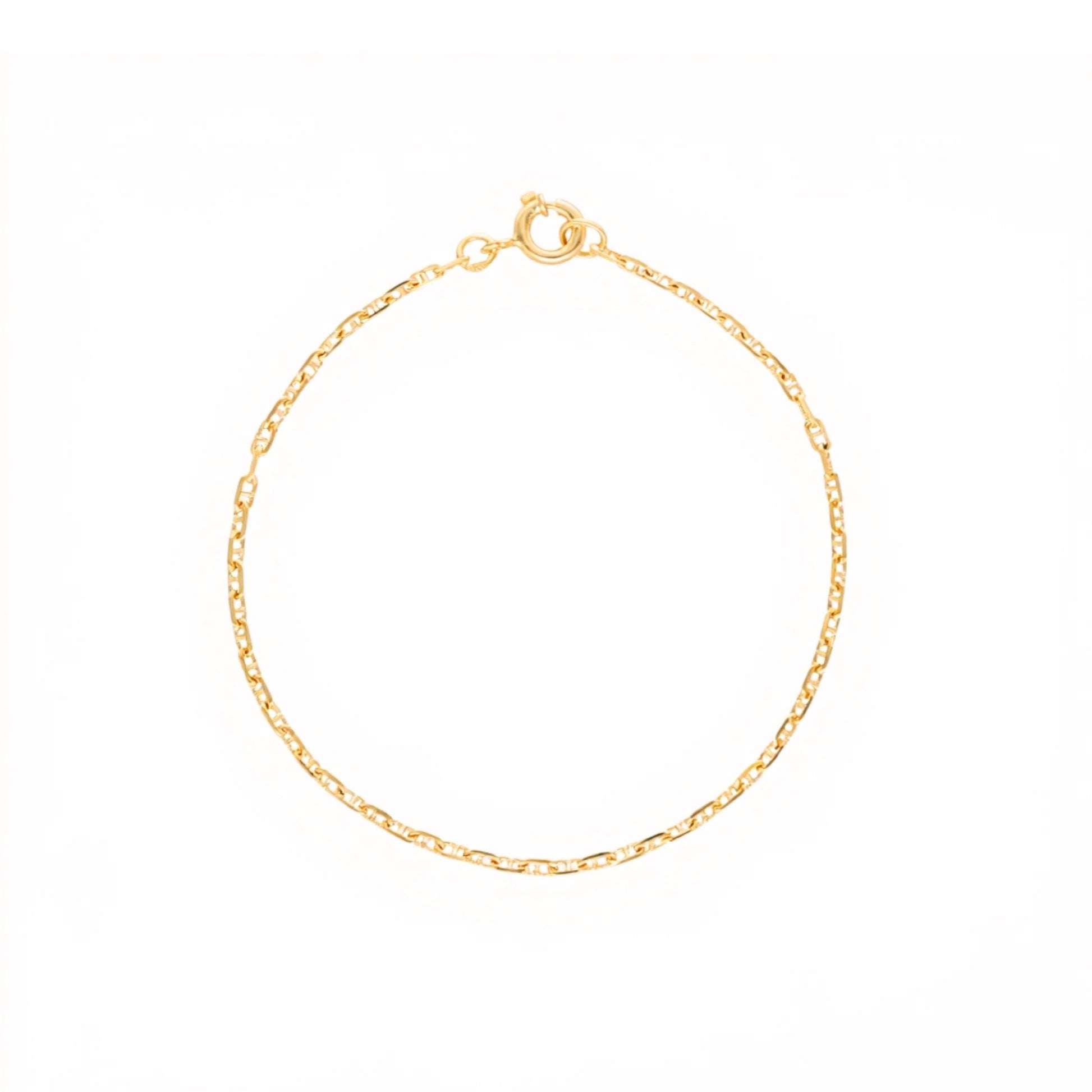 Pulseira Malha Cadeado em Ouro 19kl (14cm) - Loja do Ouro