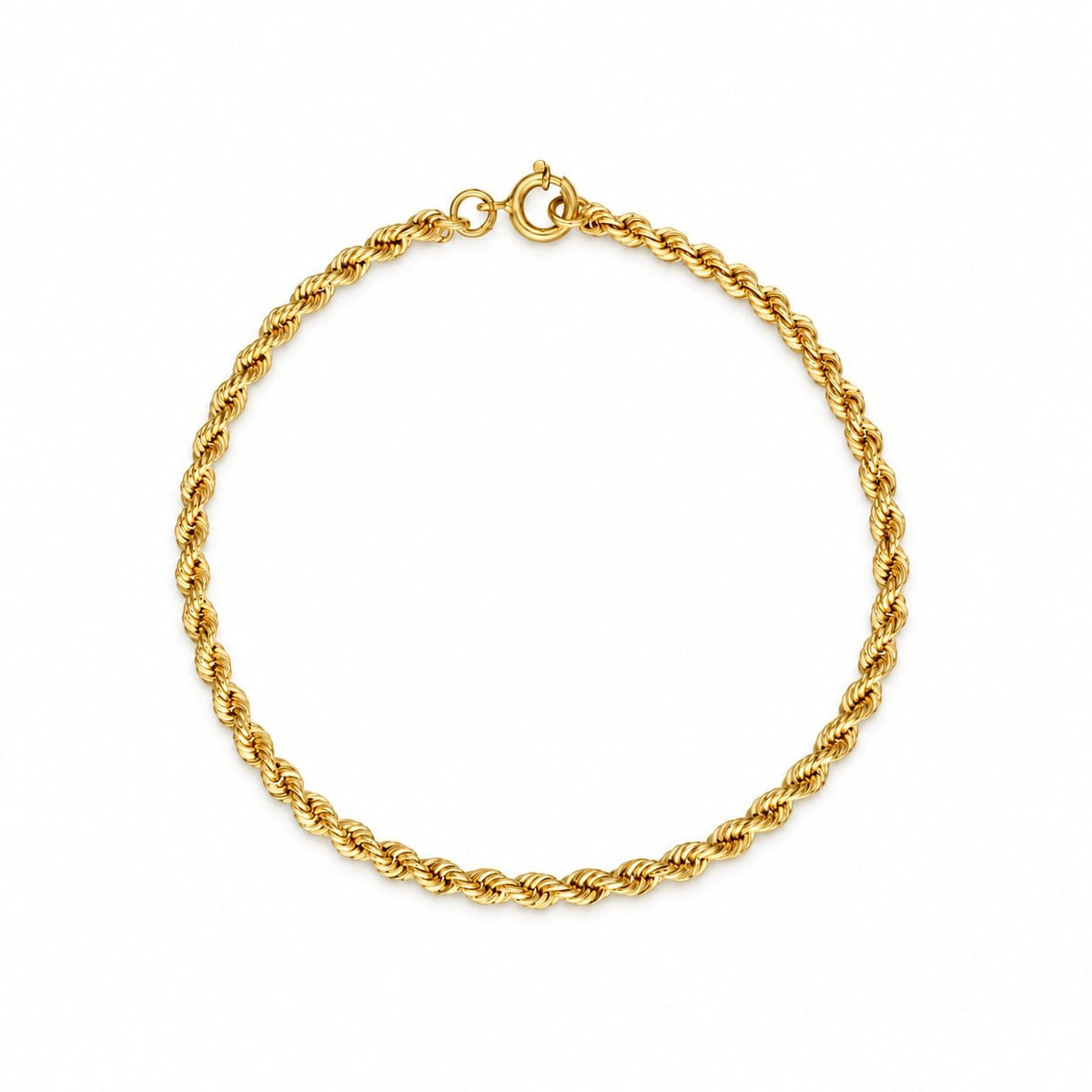 Pulseira Malha Corda em Ouro 19kl (18.5cm) - Loja do Ouro