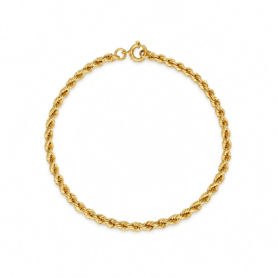 Pulseira Malha Corda em Ouro 19kl (18.5cm) - Loja do Ouro