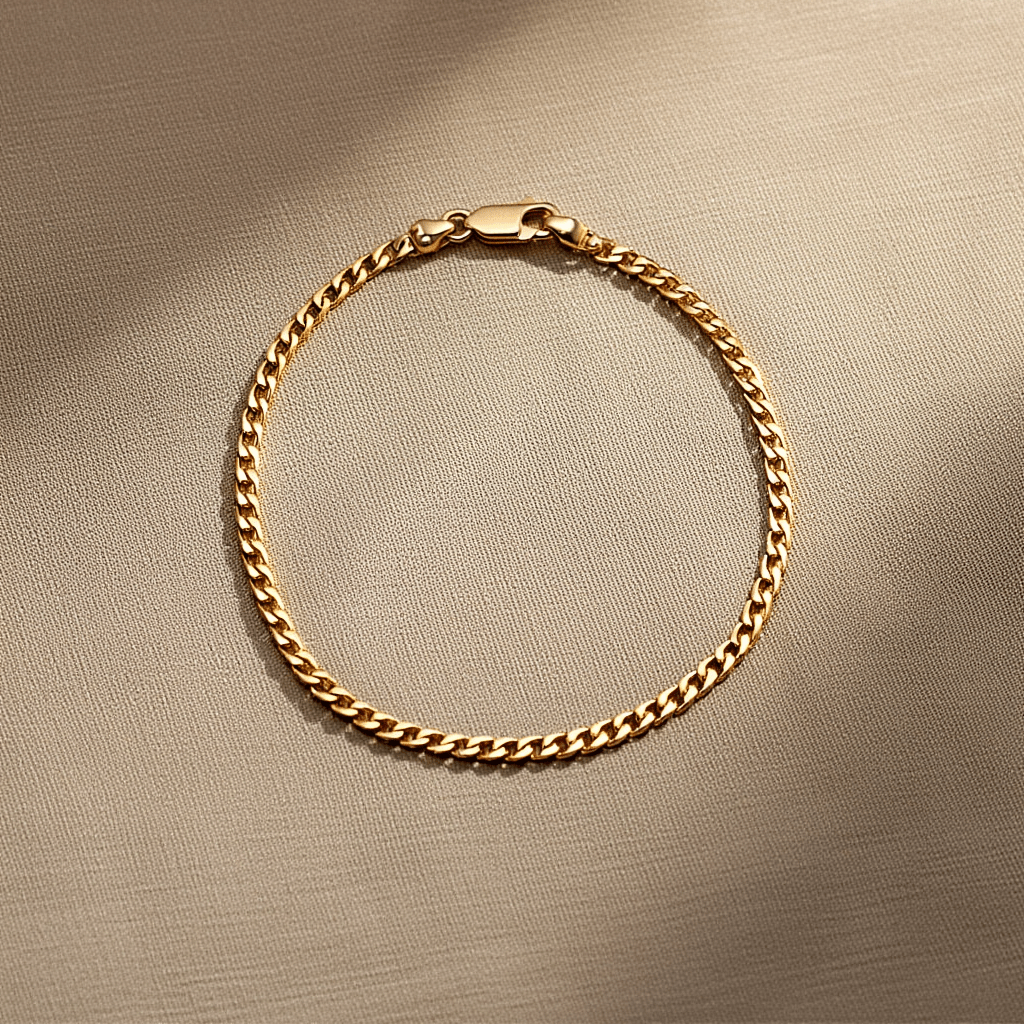 Pulseira Malha Cubana em Ouro 19kl (18.5cm) - Loja do Ouro