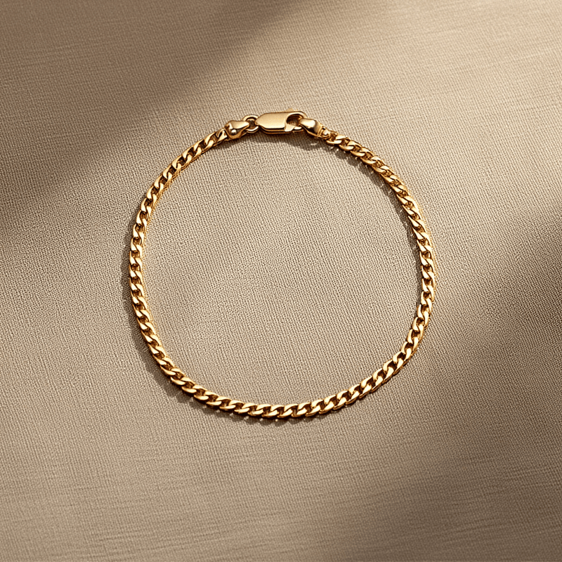 Pulseira Malha Cubana em Ouro 19kl (18.5cm) - Loja do Ouro