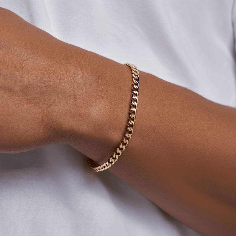 Pulseira Malha Cubana em Ouro 19kl (18.5cm) - Loja do Ouro