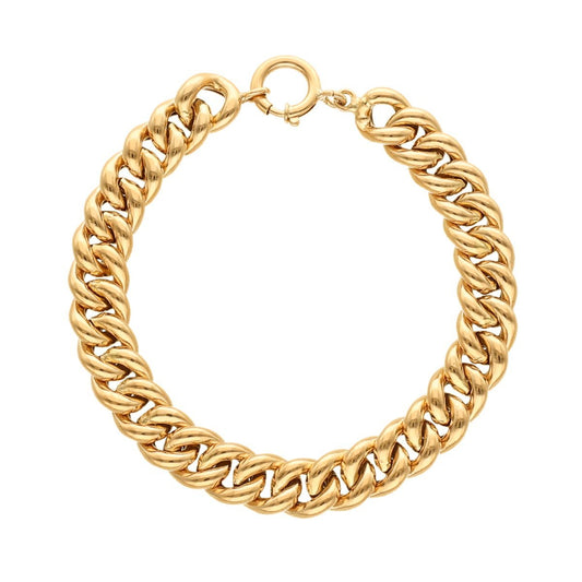 Pulseira Malha Cubana em Ouro 19kl (22cm) - Loja do Ouro