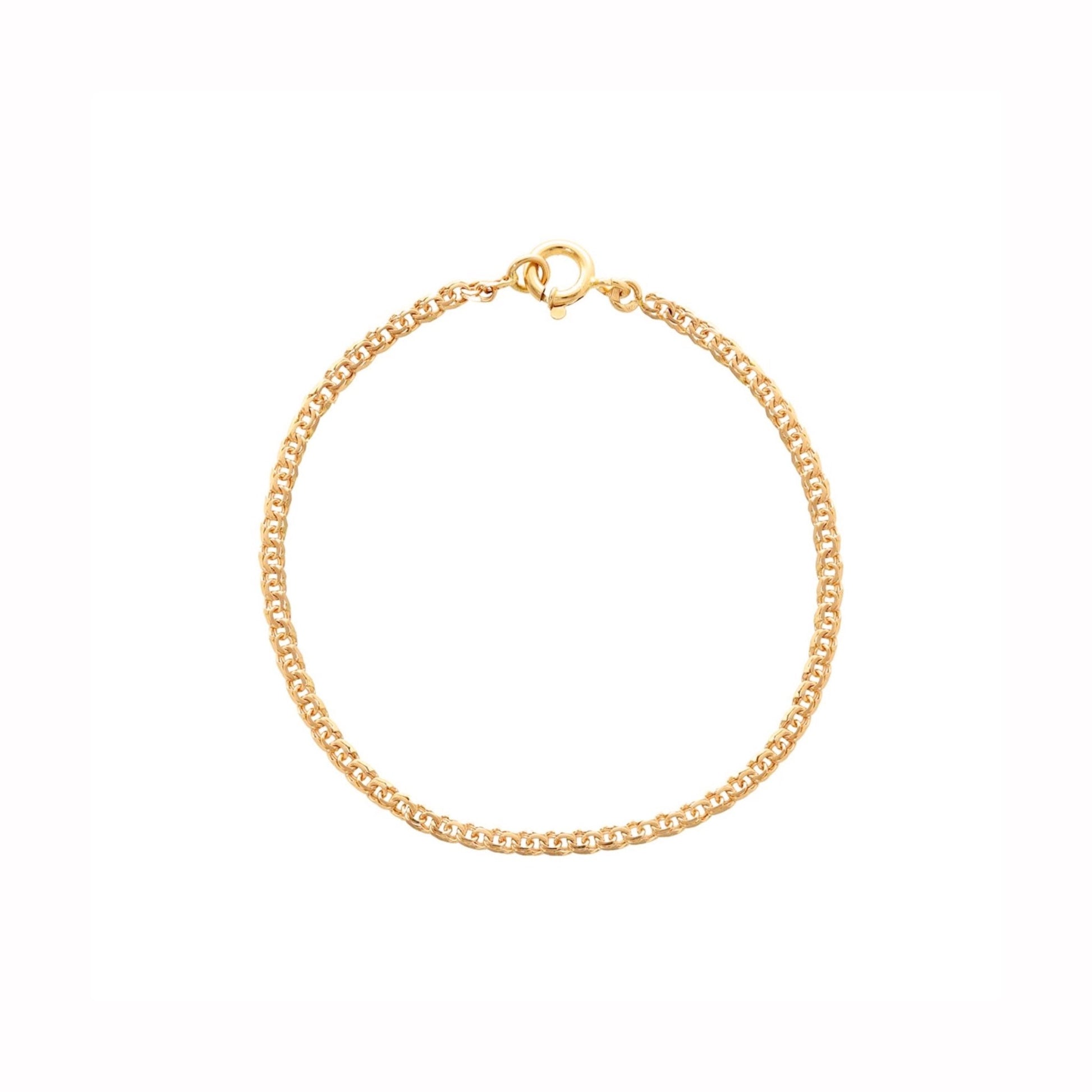 Pulseira Malha Friso em Ouro 19kl (14cm) - Loja do Ouro