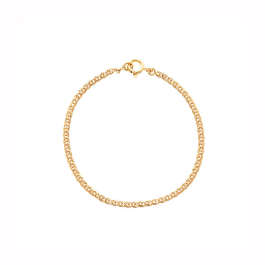 Pulseira Malha Friso em Ouro 19kl (14cm) - Loja do Ouro