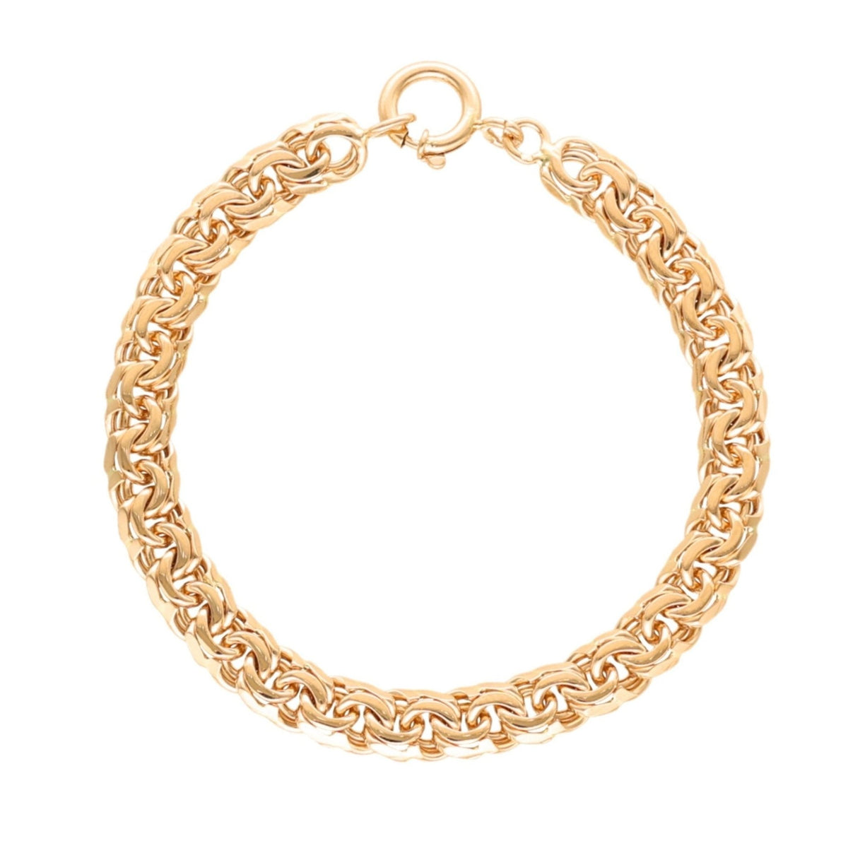 Pulsera de malla de flecos en oro 19kl (16