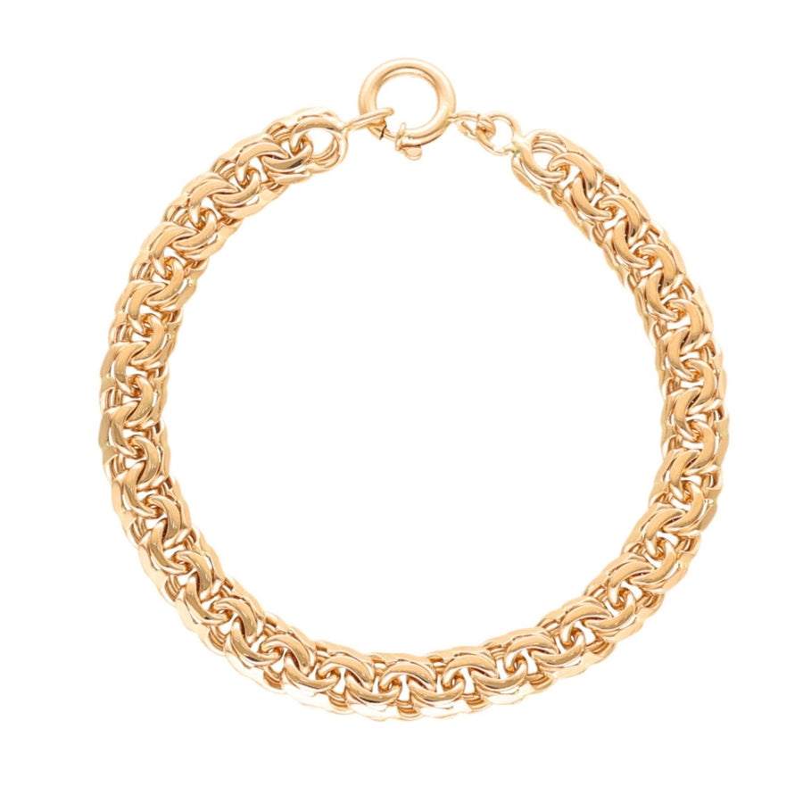 Pulsera de malla de flecos en oro 19kl (16