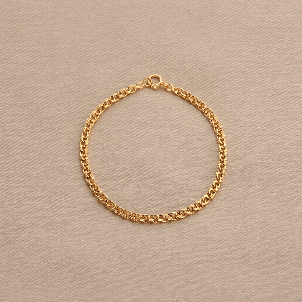 Pulseira Malha Friso em Ouro 19kl (18.5cm) - Loja do Ouro