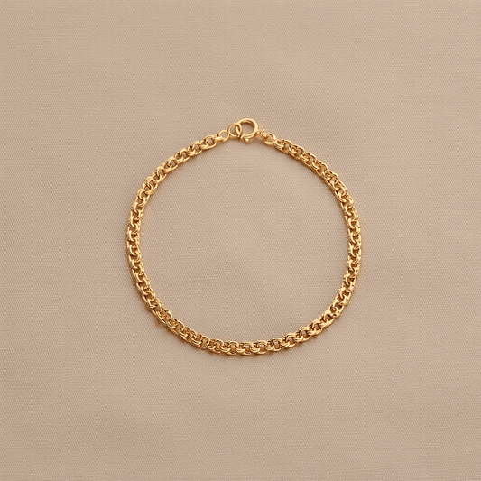 Pulseira Malha Friso em Ouro 19kl (18.5cm) - Loja do Ouro