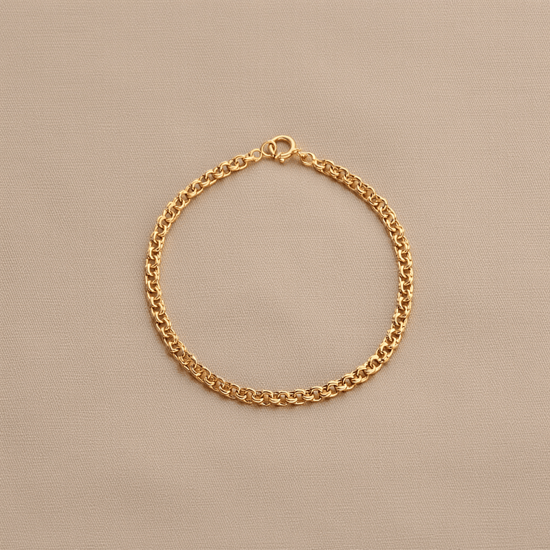 Pulseira Malha Friso em Ouro 19kl (18.5cm) - Loja do Ouro