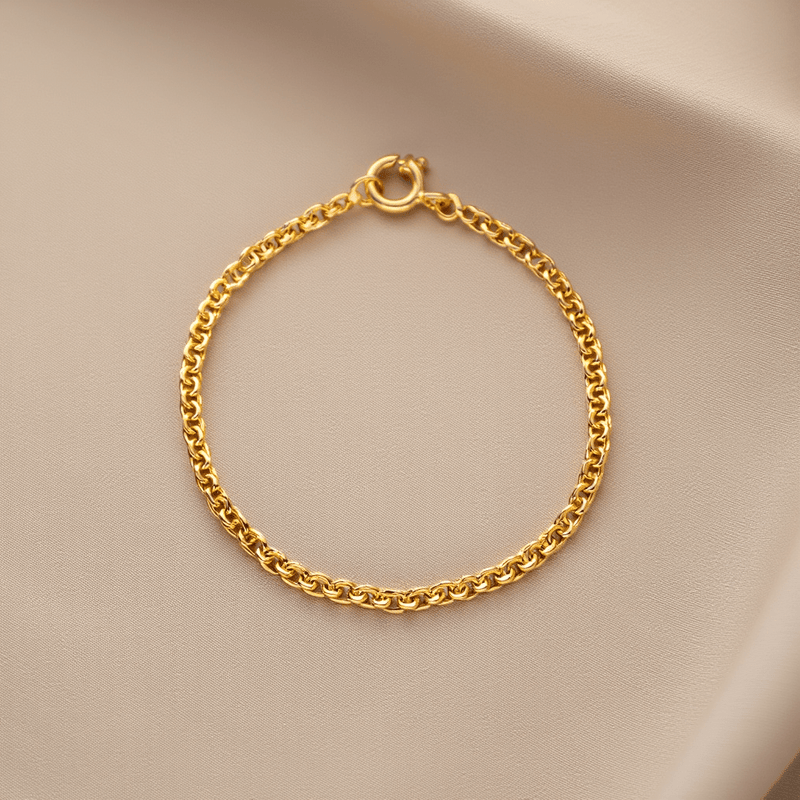 Pulseira Malha Friso em Ouro 19kl (18.5cm) - Loja do Ouro