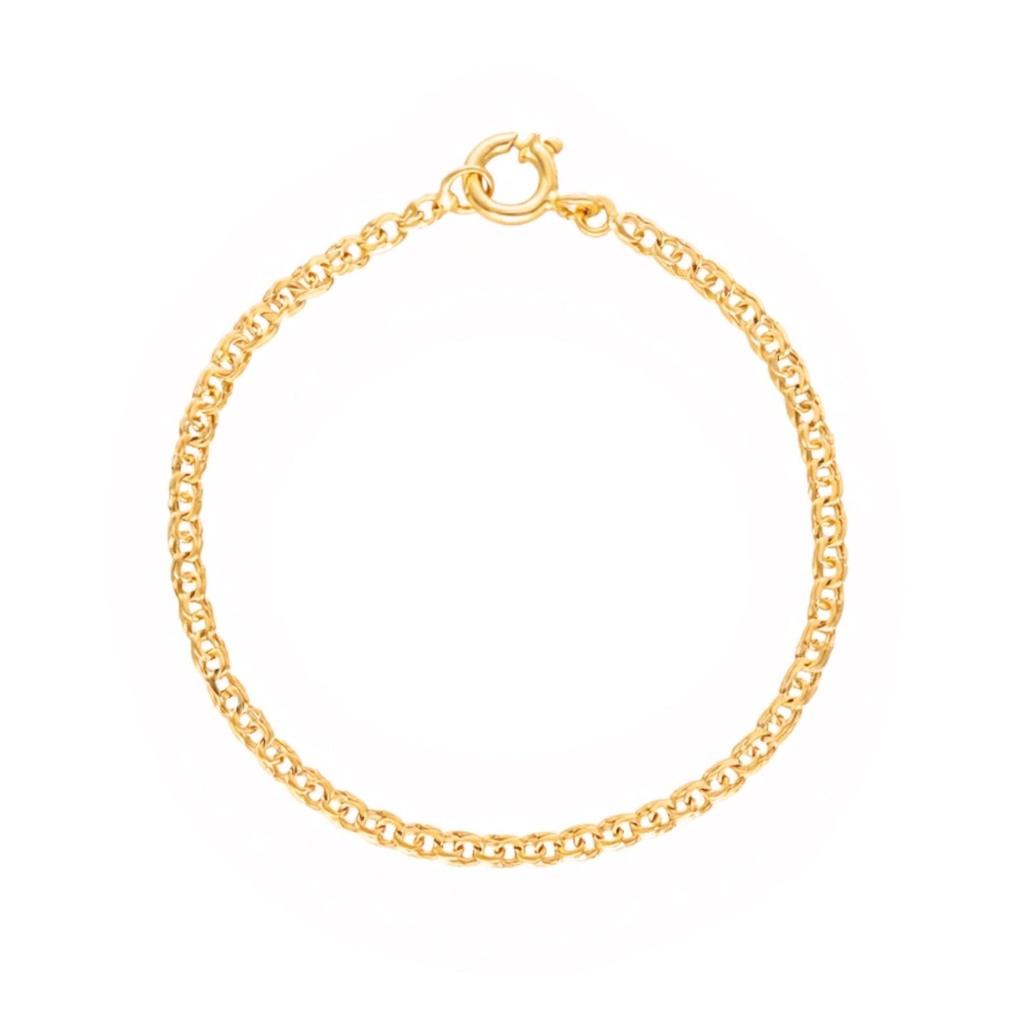 Pulseira Malha Friso em Ouro 19kl (18.5cm) - Loja do Ouro