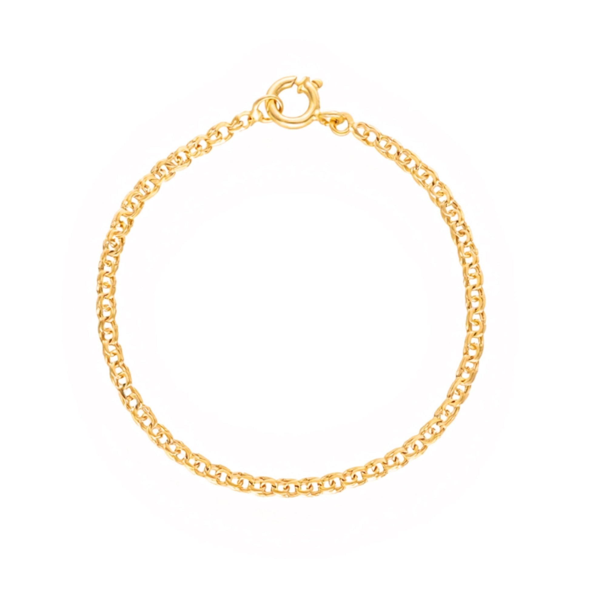 Pulseira Malha Friso em Ouro 19kl (18.5cm) - Loja do Ouro